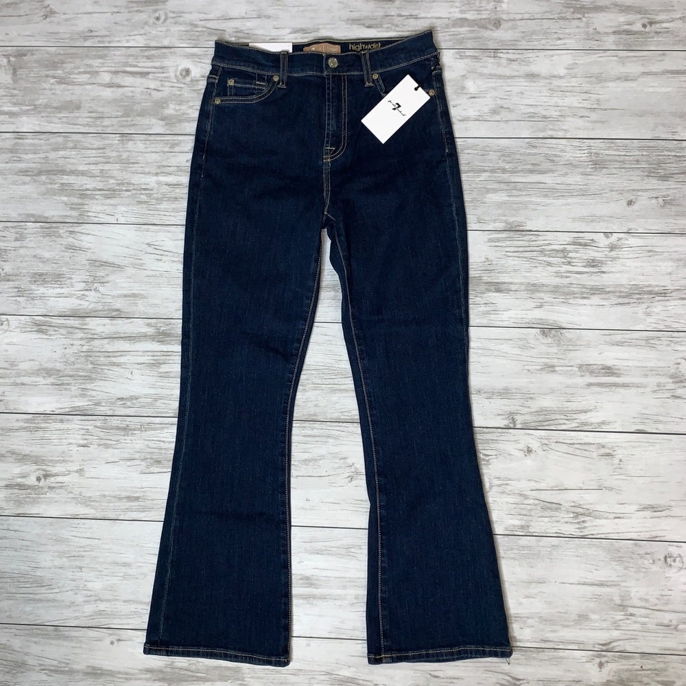 7FAM High Waist Slim Kick Jeans NWT
